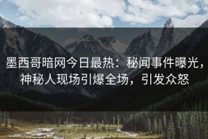 墨西哥暗网今日最热：秘闻事件曝光，神秘人现场引爆全场，引发众怒