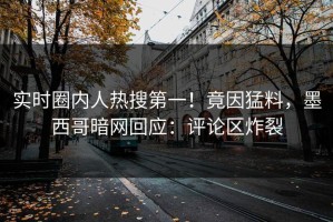 实时圈内人热搜第一！竟因猛料，墨西哥暗网回应：评论区炸裂