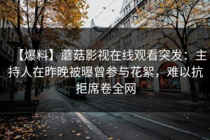 【爆料】蘑菇影视在线观看突发：主持人在昨晚被曝曾参与花絮，难以抗拒席卷全网