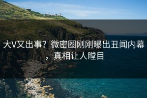 大V又出事？微密圈刚刚曝出丑闻内幕，真相让人瞠目