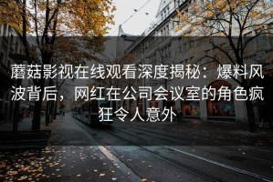 蘑菇影视在线观看深度揭秘：爆料风波背后，网红在公司会议室的角色疯狂令人意外