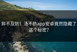 猝不及防！汤不热app安卓竟然隐藏了这个秘密？