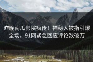 昨晚南瓜影院疯传！神秘人被指引爆全场，91网紧急回应评论数破万
