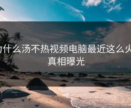 为什么汤不热视频电脑最近这么火？真相曝光