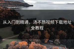 从入门到精通，汤不热视频下载地址全教程