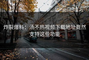 炸裂爆料：汤不热视频下载地址竟然支持这些功能