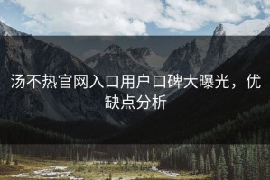 汤不热官网入口用户口碑大曝光，优缺点分析
