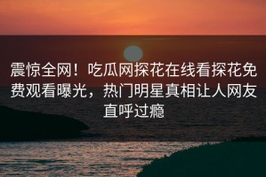 震惊全网！吃瓜网探花在线看探花免费观看曝光，热门明星真相让人网友直呼过瘾
