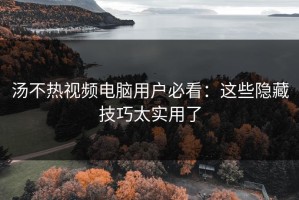 汤不热视频电脑用户必看：这些隐藏技巧太实用了