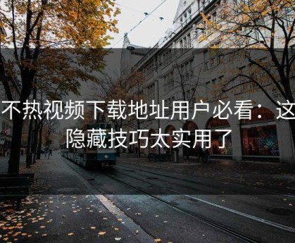 汤不热视频下载地址用户必看：这些隐藏技巧太实用了
